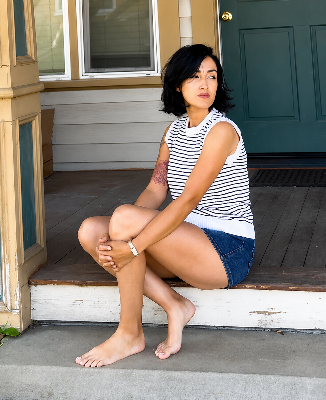 The Sloane Stripped Knit Top