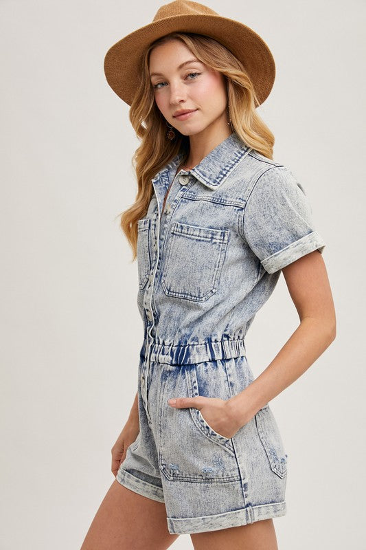 The Riley Denim Romper